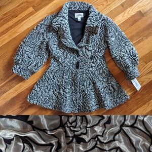 Joseph Ribkoff Silver Textured Coat